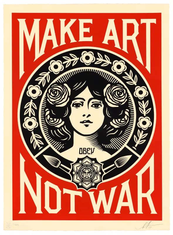 Shepard Fairey, Make Art Not War poster